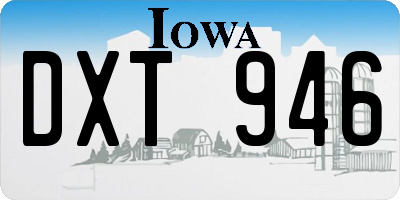 IA license plate DXT946