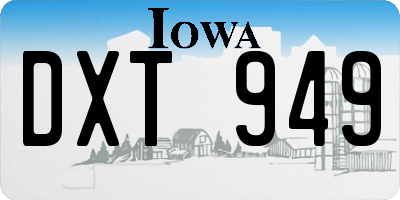 IA license plate DXT949