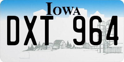 IA license plate DXT964