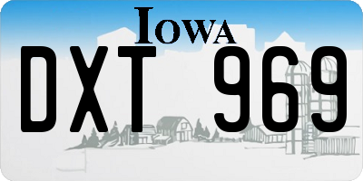IA license plate DXT969