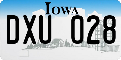 IA license plate DXU028