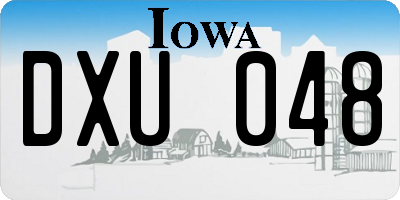 IA license plate DXU048