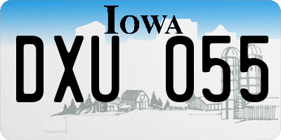 IA license plate DXU055