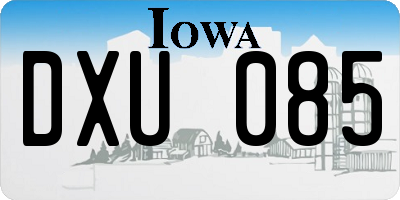 IA license plate DXU085