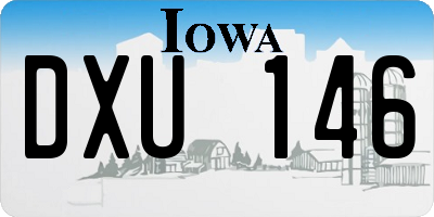 IA license plate DXU146
