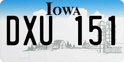 IA license plate DXU151
