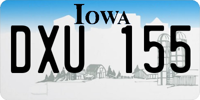 IA license plate DXU155