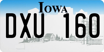 IA license plate DXU160