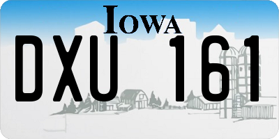IA license plate DXU161