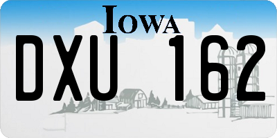 IA license plate DXU162
