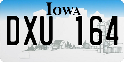 IA license plate DXU164