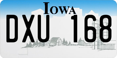 IA license plate DXU168