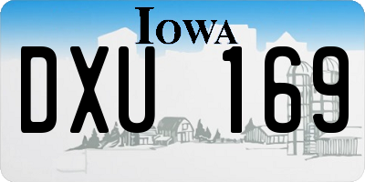 IA license plate DXU169