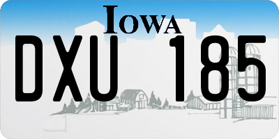 IA license plate DXU185