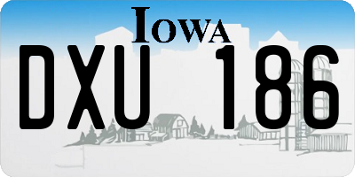 IA license plate DXU186