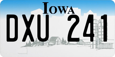 IA license plate DXU241