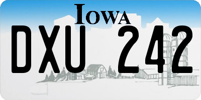 IA license plate DXU242