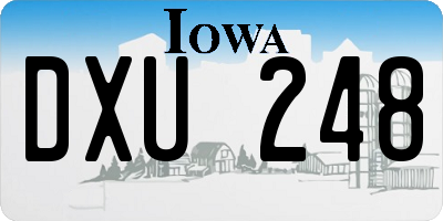 IA license plate DXU248