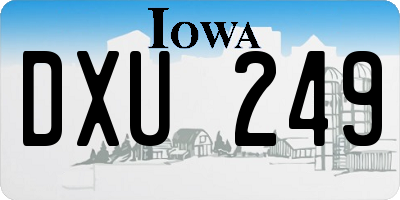 IA license plate DXU249