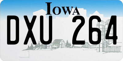 IA license plate DXU264