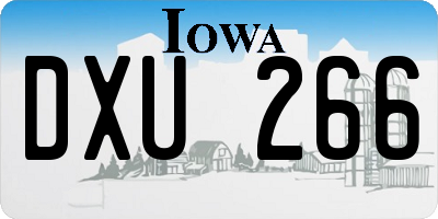 IA license plate DXU266