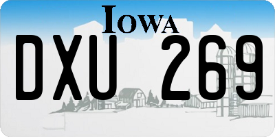 IA license plate DXU269