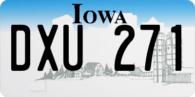 IA license plate DXU271