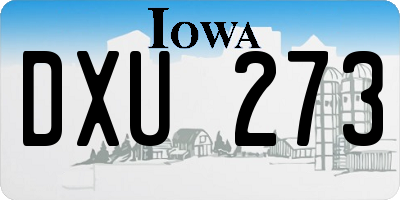 IA license plate DXU273