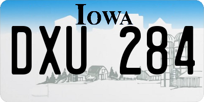 IA license plate DXU284