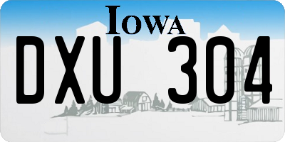 IA license plate DXU304