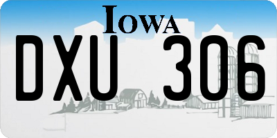 IA license plate DXU306