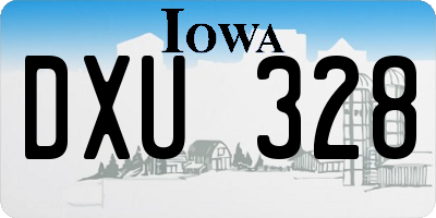 IA license plate DXU328