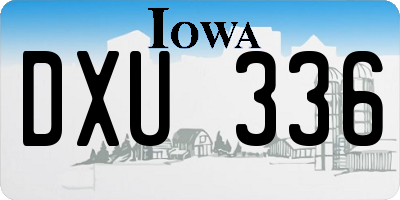IA license plate DXU336