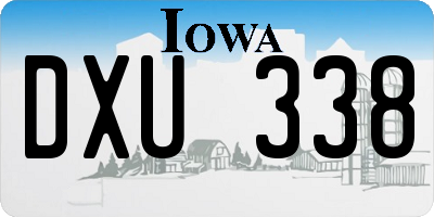 IA license plate DXU338