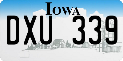 IA license plate DXU339