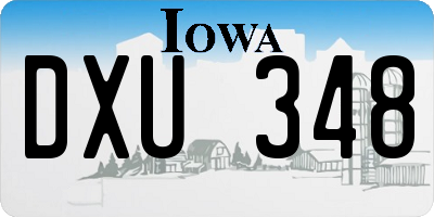 IA license plate DXU348