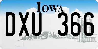 IA license plate DXU366