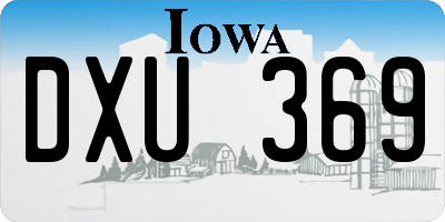 IA license plate DXU369
