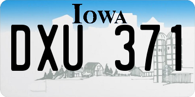 IA license plate DXU371