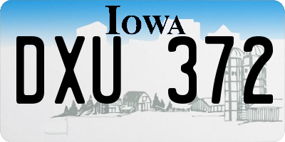 IA license plate DXU372