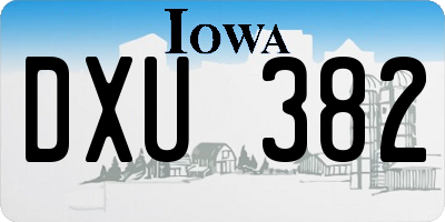 IA license plate DXU382