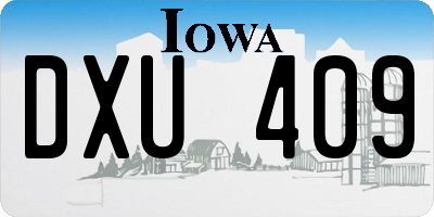 IA license plate DXU409