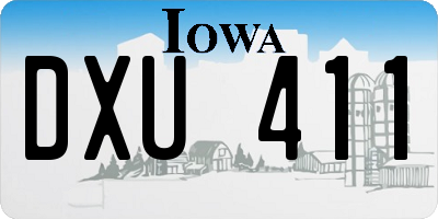 IA license plate DXU411
