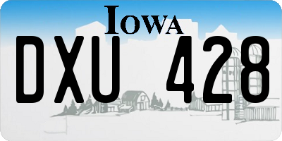 IA license plate DXU428