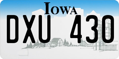 IA license plate DXU430