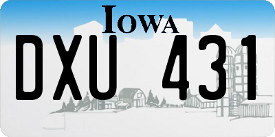 IA license plate DXU431