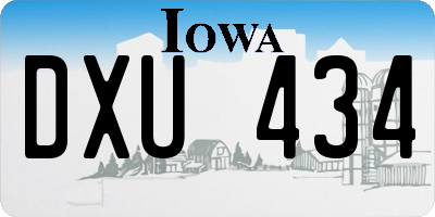 IA license plate DXU434
