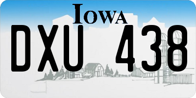 IA license plate DXU438