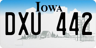 IA license plate DXU442