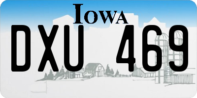 IA license plate DXU469